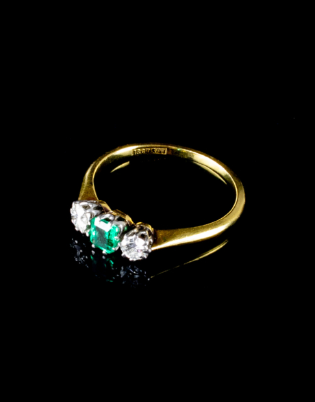 Second Hand Sapphire & Diamond Wide Ring | RH Jewellers