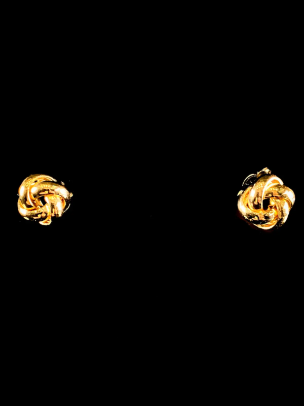 Vintage 18ct Yellow Gold Knot Stud Earrings