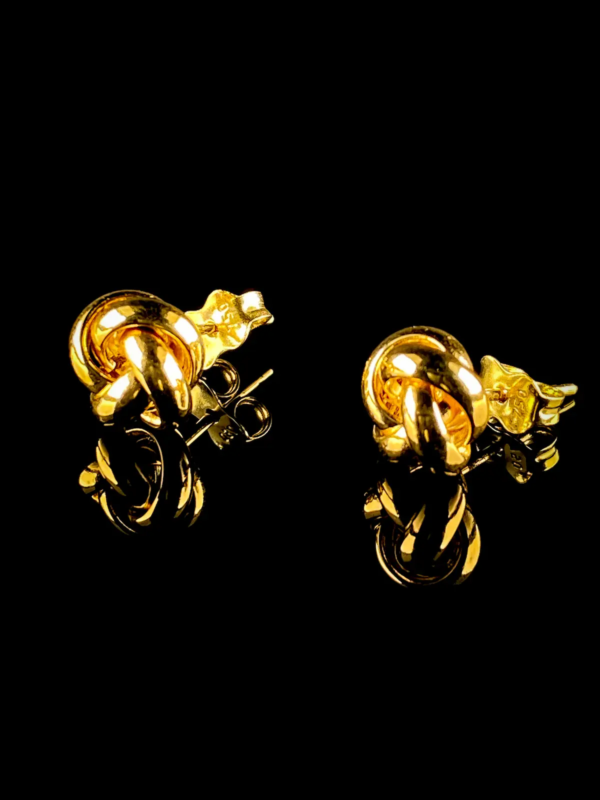Vintage 18ct Yellow Gold Knot Stud Earrings